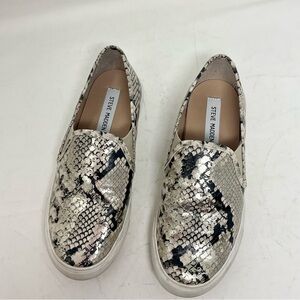 Steve madden metallic snake Slip-On sneakers